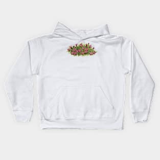 pink flowers, Moss Campion Kids Hoodie